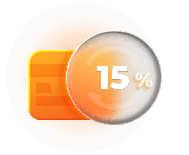 Cashback 15%